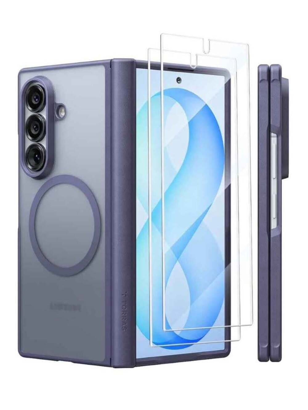 Magnetic Shockproof Case for Samsung Galaxy Z Fold 8 - Purple